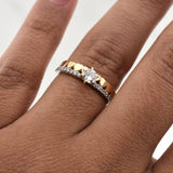 Anillo Churumbela Corazones 2.3gr / T6 1/4 / Oro Amarillo 18K !