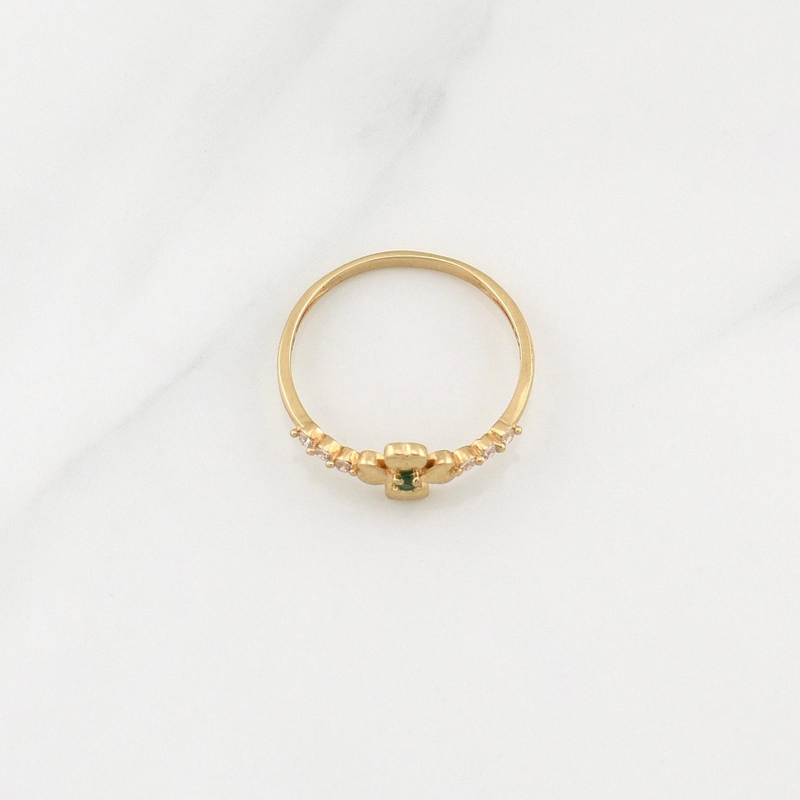 Anillo Flor 1.55gr / T7 3/4 / Oro Amarillo 18K !