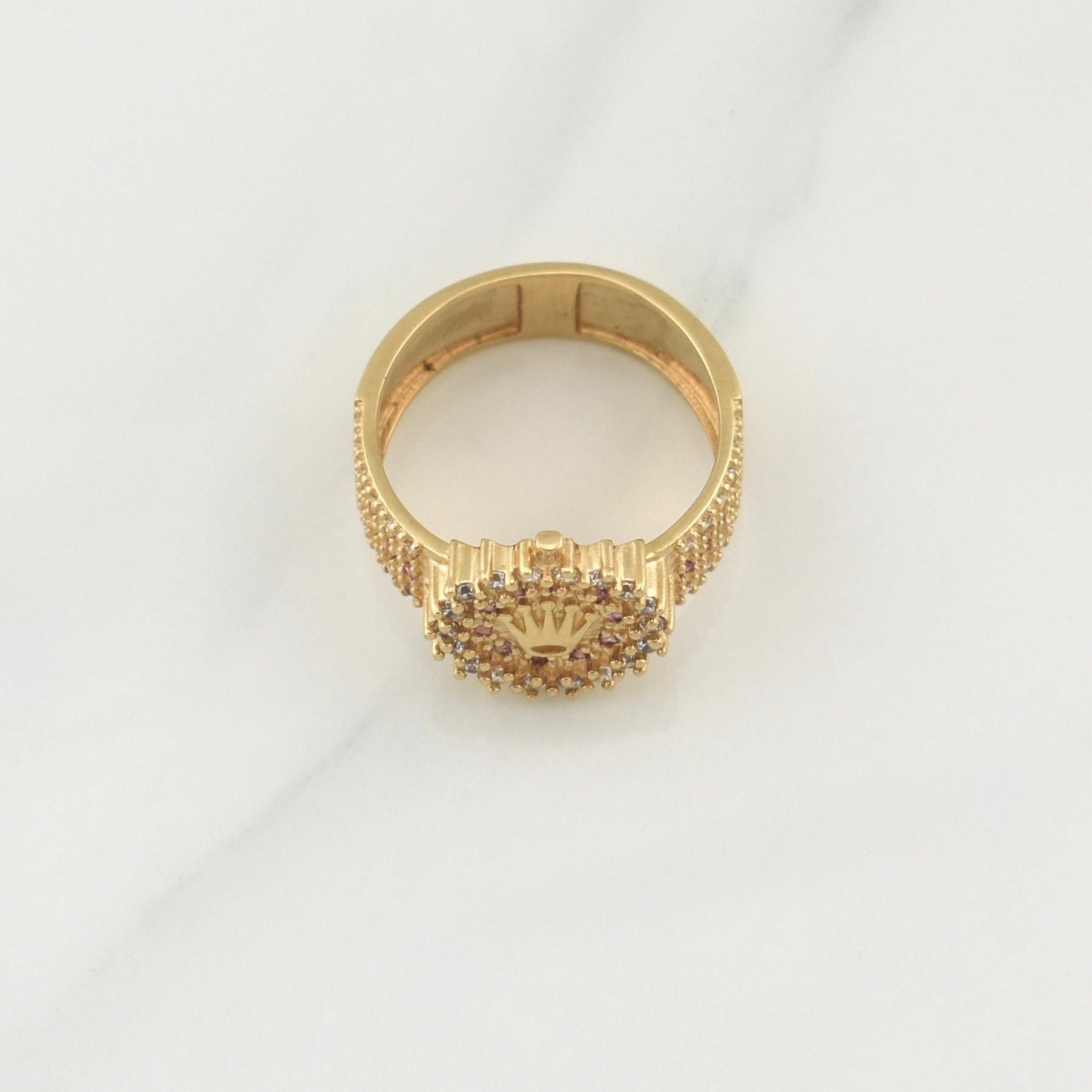 Anillo Corona 5.15gr / T5 1/2 / Oro Amarillo 18K !