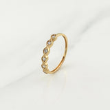 Anillo Linea De Ojos 1gr / T5 / Oro Amarillo 18K !