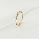 Anillo Solitario Churumbela 1.8gr / T6 1/4 / Oro Amarillo 18K !