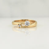 Anillo Abrazo 4.15gr / T6 1/2 / Oro Amarillo 18K !