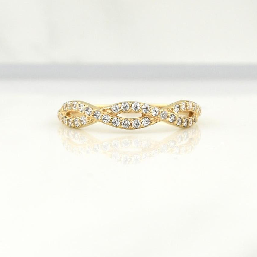 Anillo Infinitos 1.8gr / T7 3/4 / Oro Amarillo 18K !
