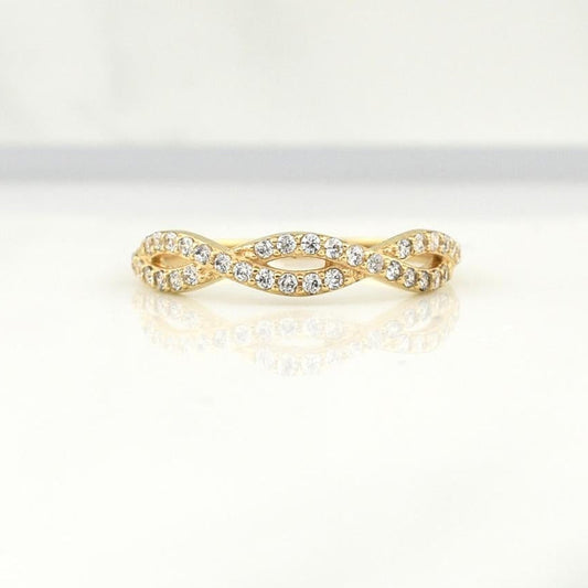 Anillo Infinitos 1.8gr / T7 3/4 / Oro Amarillo 18K !