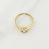 Anillo Solitario Bisel Traslúcido 2.1gr / T8 / Oro Amarillo 18K !