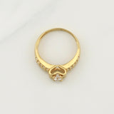 Anillo Solitario Corazon Churumbela 2.9gr / T6 1/2 / Oro Amarillo 18K !