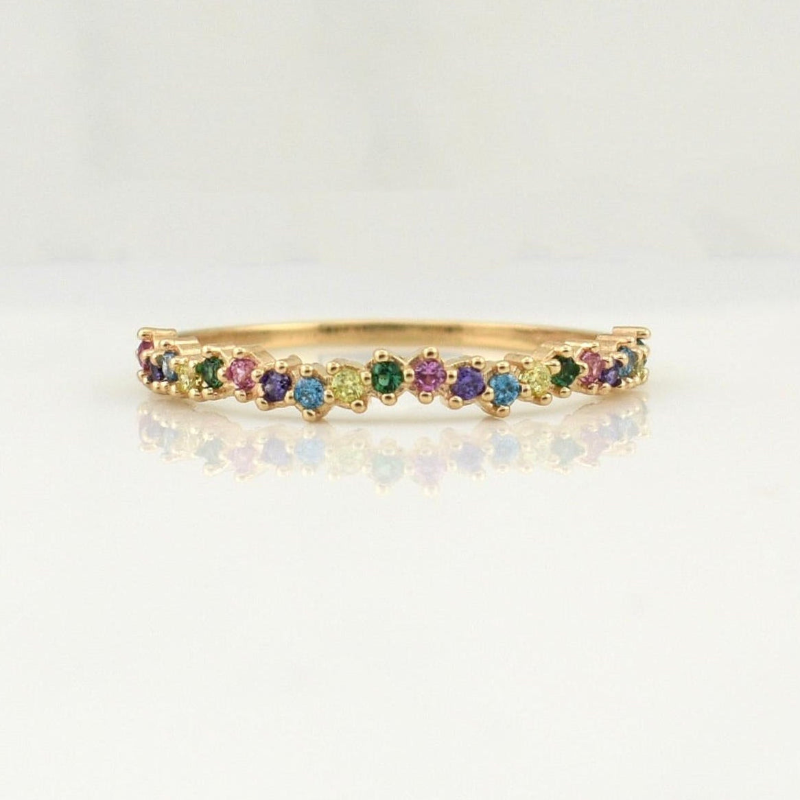 Anillo Churumbela Curvo 1.25gr / T7 1/4 / Oro Amarillo 18K !