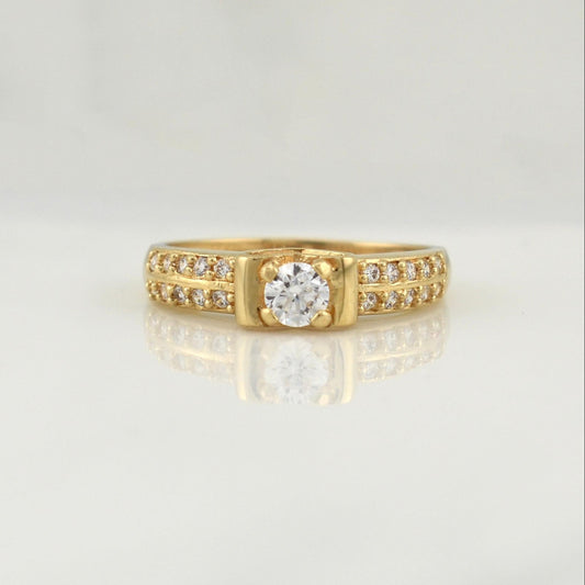 Anillo Solitario Corazon Churumbela 2.9gr / T6 1/2 / Oro Amarillo 18K !