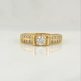 Anillo Solitario Corazon Churumbela 2.9gr / T6 1/2 / Oro Amarillo 18K !