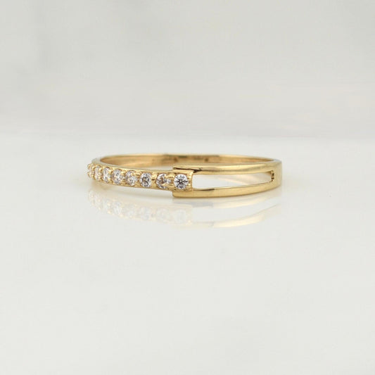 Anillo Mitad Churumbela 1.1gr / T7 1/2 / Oro Amarillo 18K !