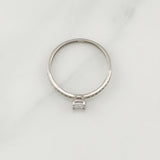 Anillo Solitario Churumbela 1.5gr / T7 1/4 / Oro Blanco 18K !