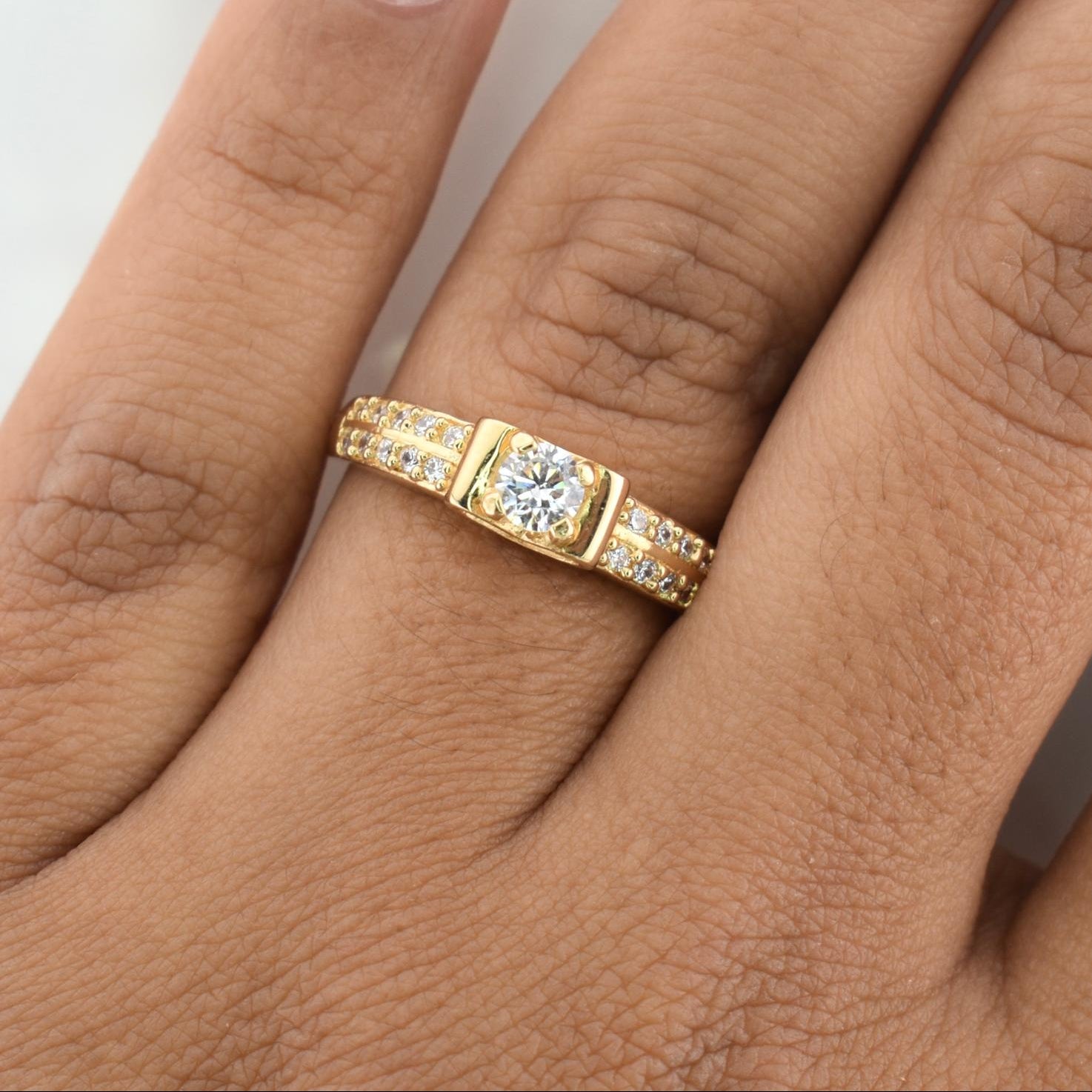 Anillo Solitario Corazon Churumbela 2.9gr / T6 1/2 / Oro Amarillo 18K !