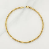 Pulso Franco 2.4gr / 7 in / 2.25mm Oro Amarillo +3 18K !