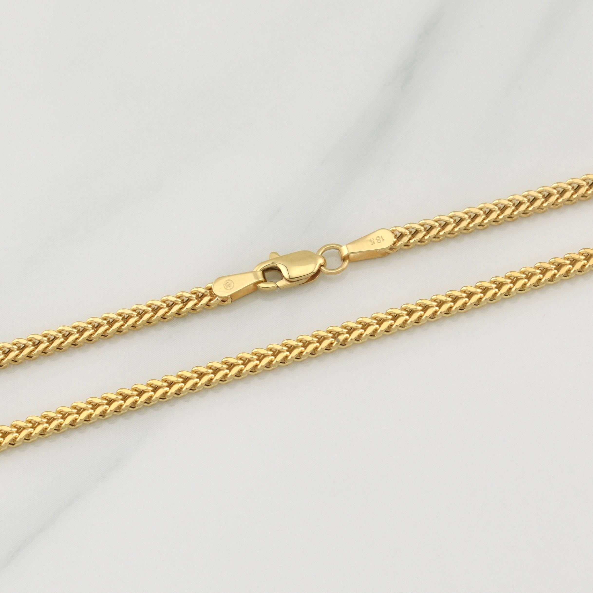 Cadena Franco 7gr / 24 in / 2.2mm Oro Amarillo +3 18K !