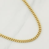 Cadena Cubana 11gr / 24 in / 4.5mm Oro Amarillo +3 18K !