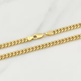 Cadena Cubana 11gr / 24 in / 4.5mm Oro Amarillo +3 18K !