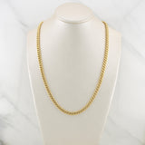 Cadena Cubana 9.4gr / 20 1/4 in / 4.5mm Oro Amarillo +3 18K !