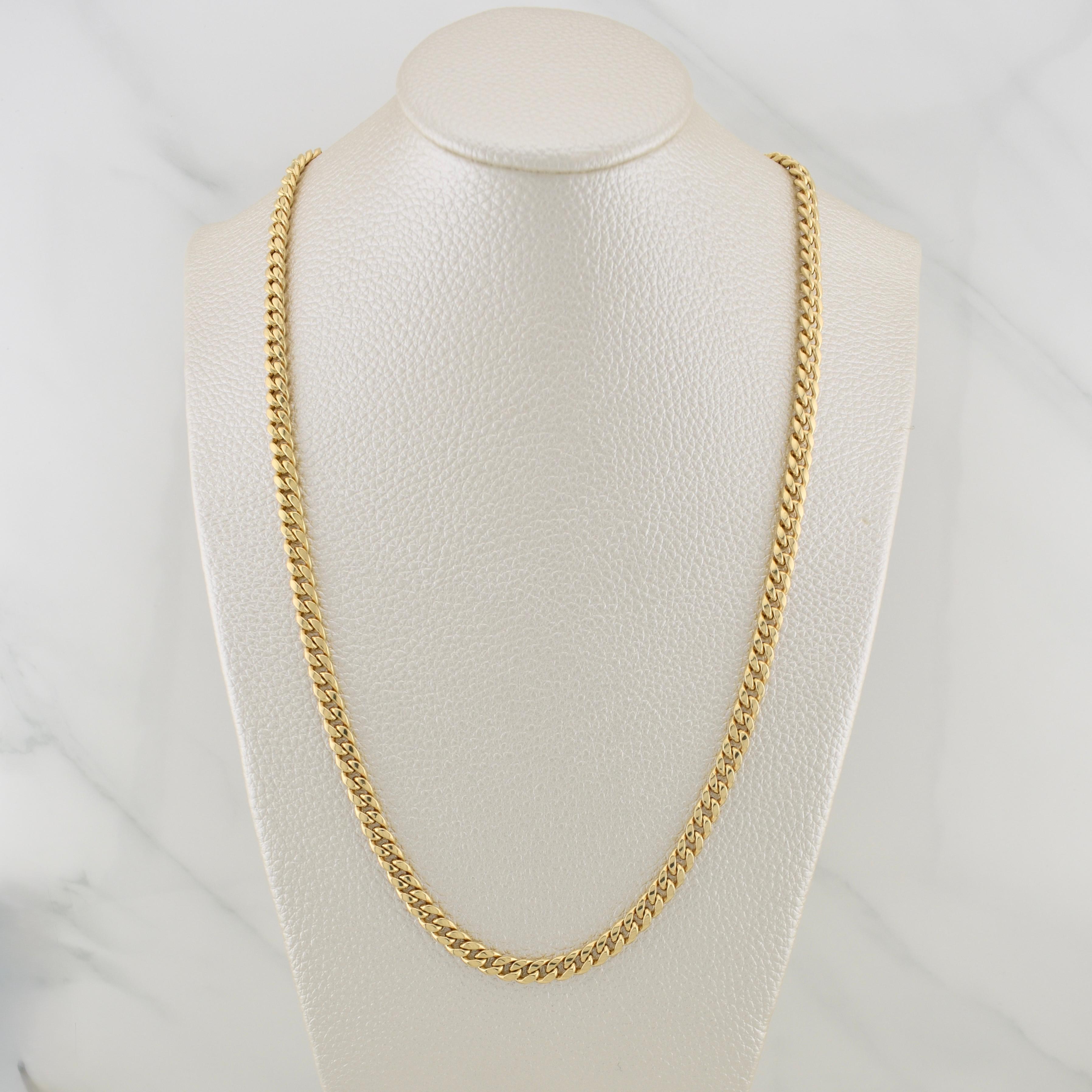 Cadena Cubana 11gr / 24 in / 4.5mm Oro Amarillo +3 18K !