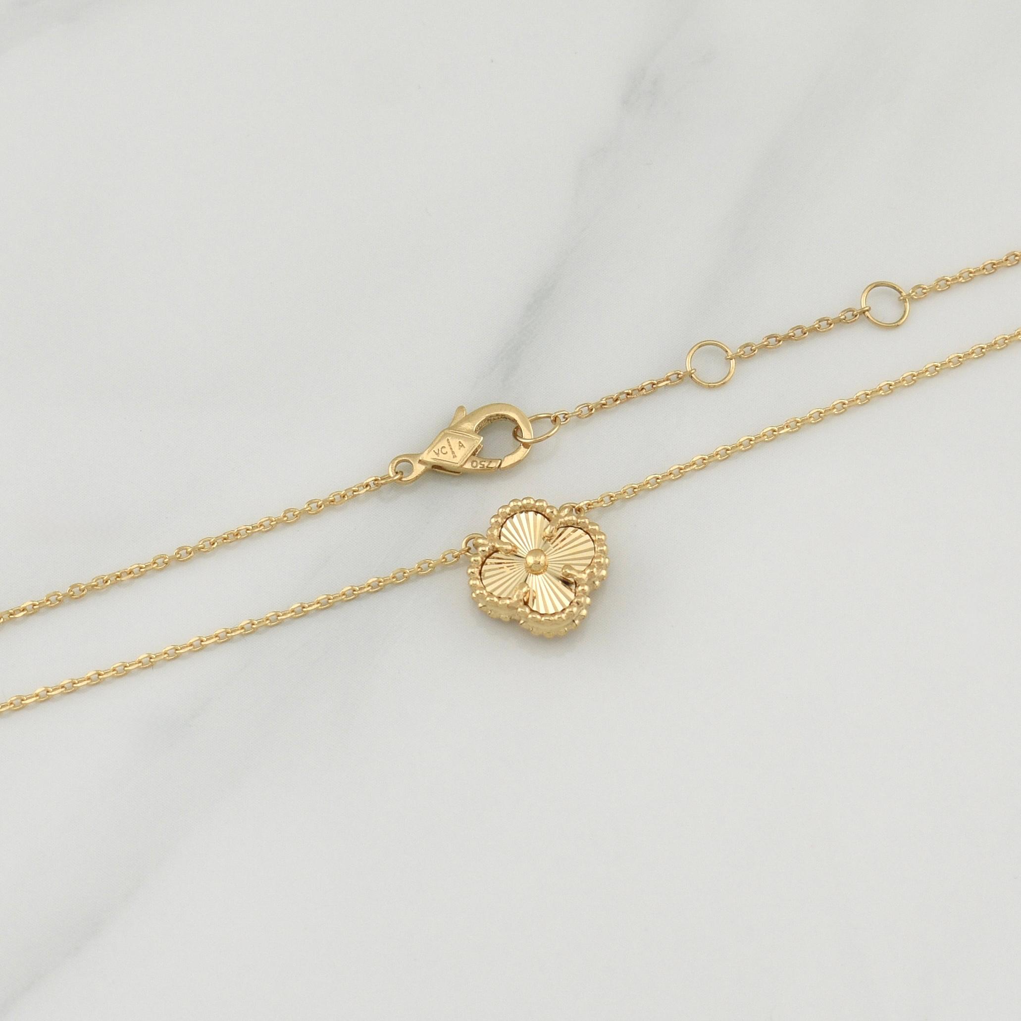 Cadena Trebol Aro Seguido 3.45gr / 18 in / 1.1mm Oro Amarillo +4 18K !