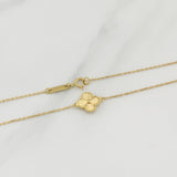 Cadena Trebol Aro Seguido 3.5gr / 17 1/4 in / 0.85mm Oro Amarillo +4 18K !