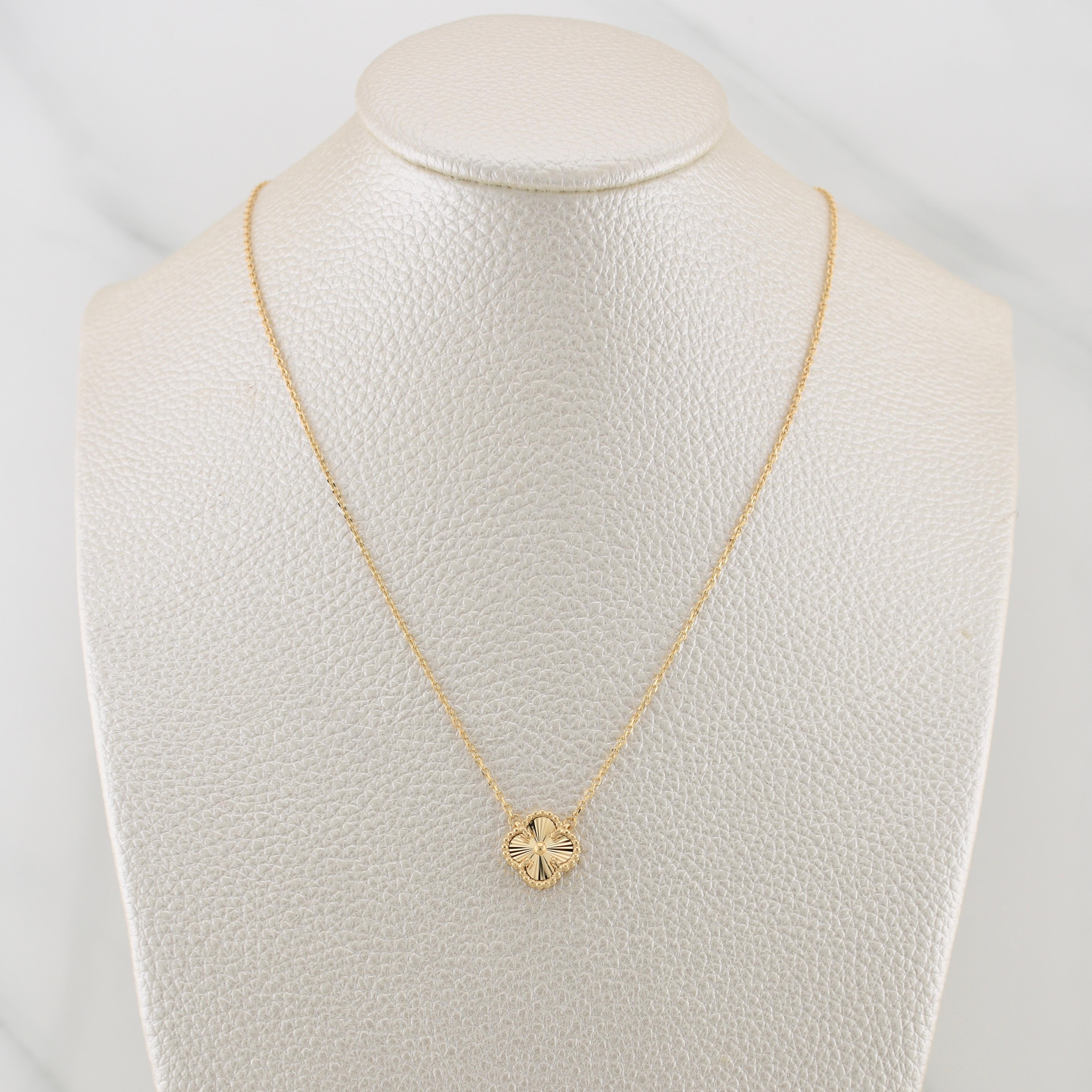 Cadena Trebol Aro Seguido 3.35gr / 18 in / 1.05mm Oro Amarillo +4 18K !