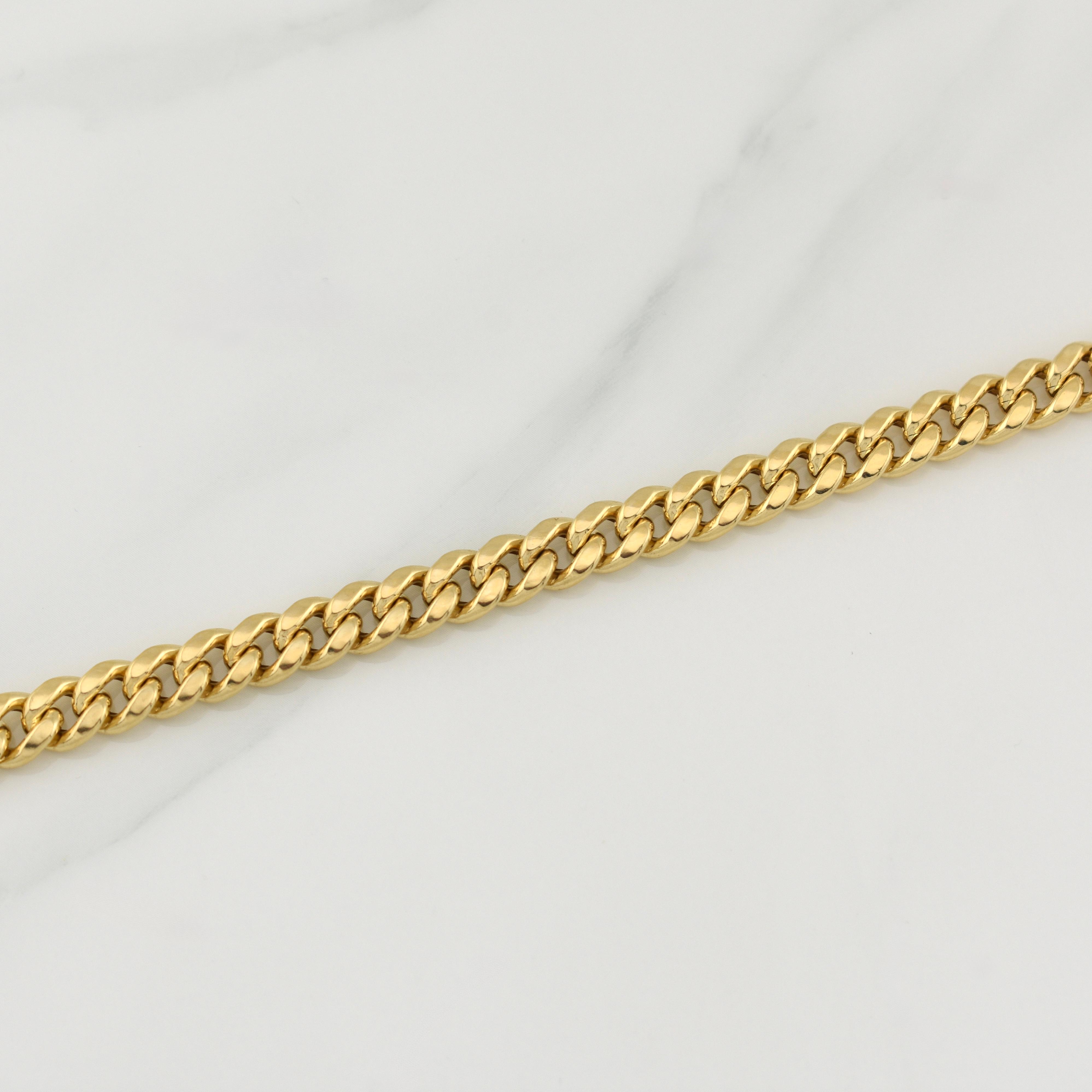 Pulso Cubano 8.15gr / 8 in / 6.75mm Oro Amarillo +3 18K !