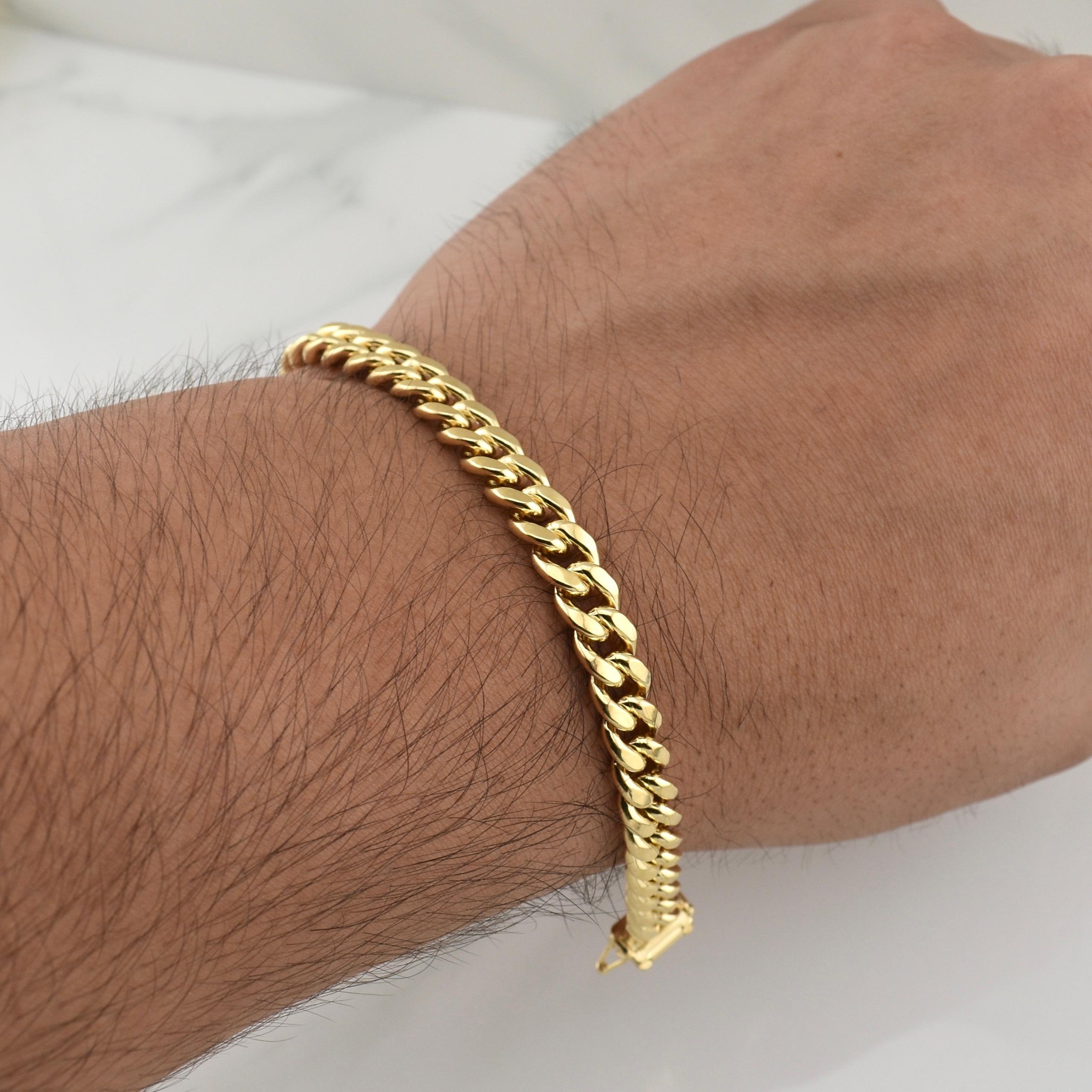 Pulso Cubano 8.15gr / 8 in / 6.75mm Oro Amarillo +3 18K !