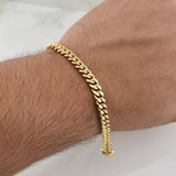 Pulso Cubano 6.20gr / 8 1/2 in / 6.1mm Oro Amarillo +3 18K !