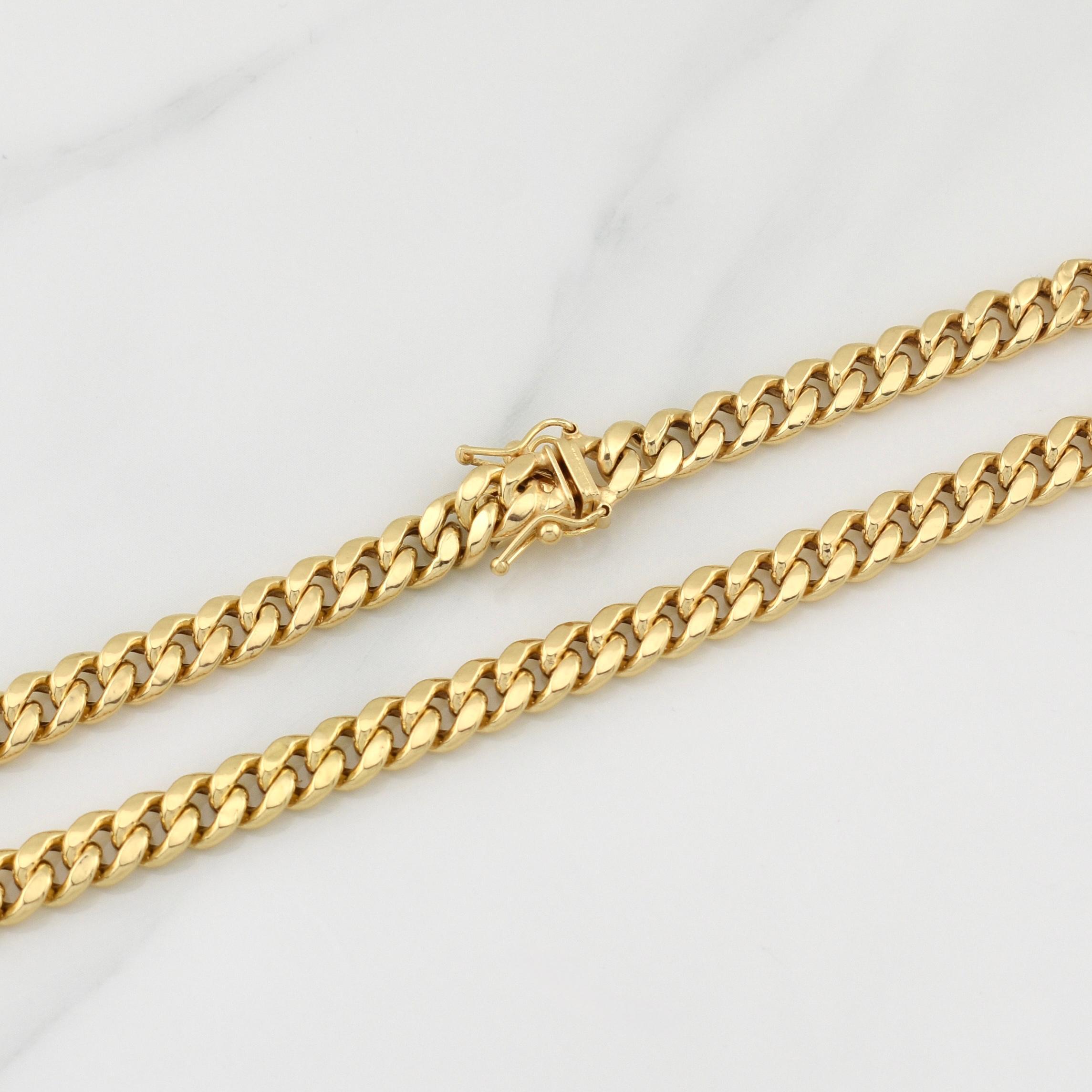 Cadena Cubana 11.05gr / 20 1/2 in / 6.1mm Oro Amarillo +3 18K !