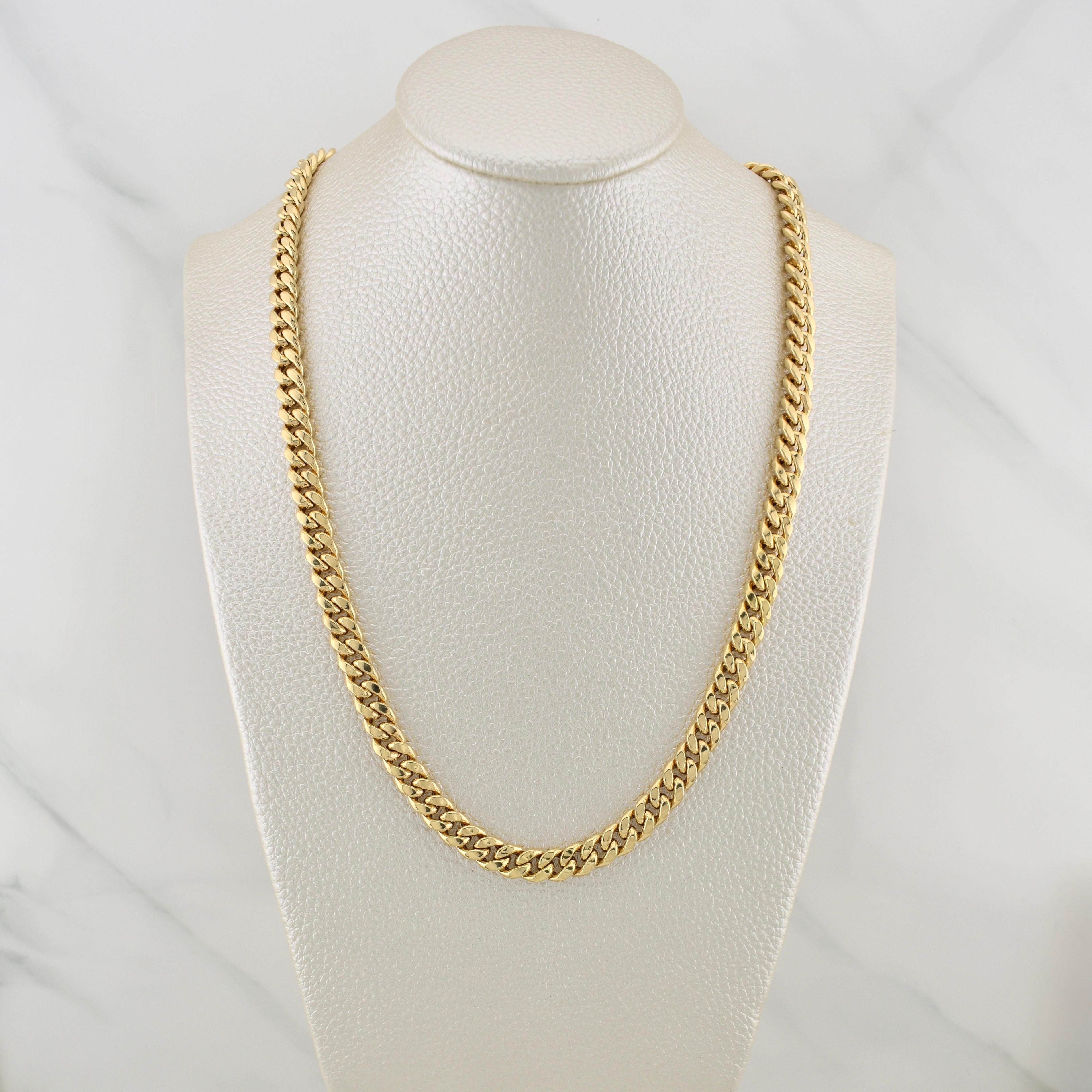 Cadena Cubana 11.05gr / 20 1/2 in / 6.1mm Oro Amarillo +3 18K !