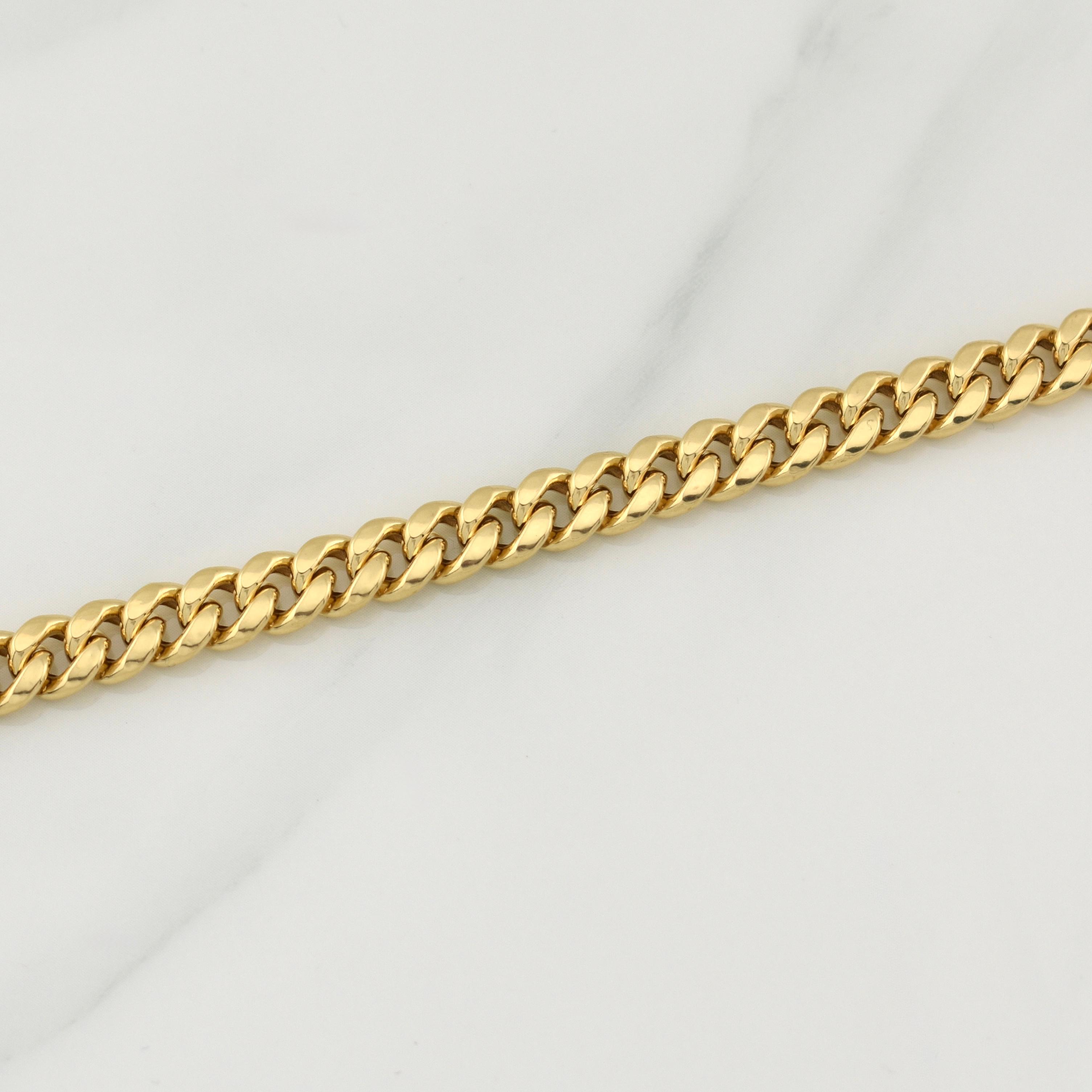 Cadena Cubana 12.95gr / 24 1/2 in / 6.05mm Oro Amarillo +3 18K !