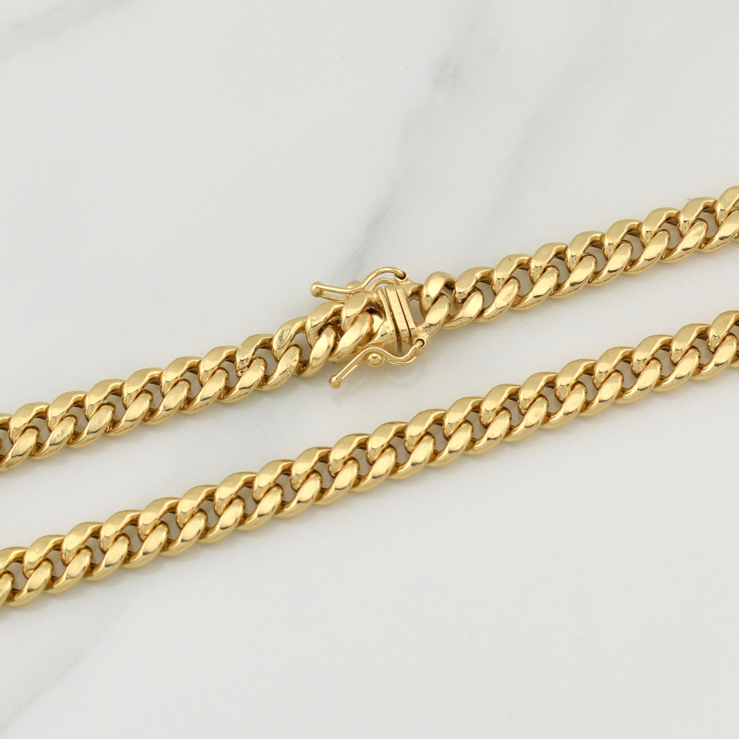 Cadena Cubana 12.95gr / 24 1/2 in / 6.05mm Oro Amarillo +3 18K !