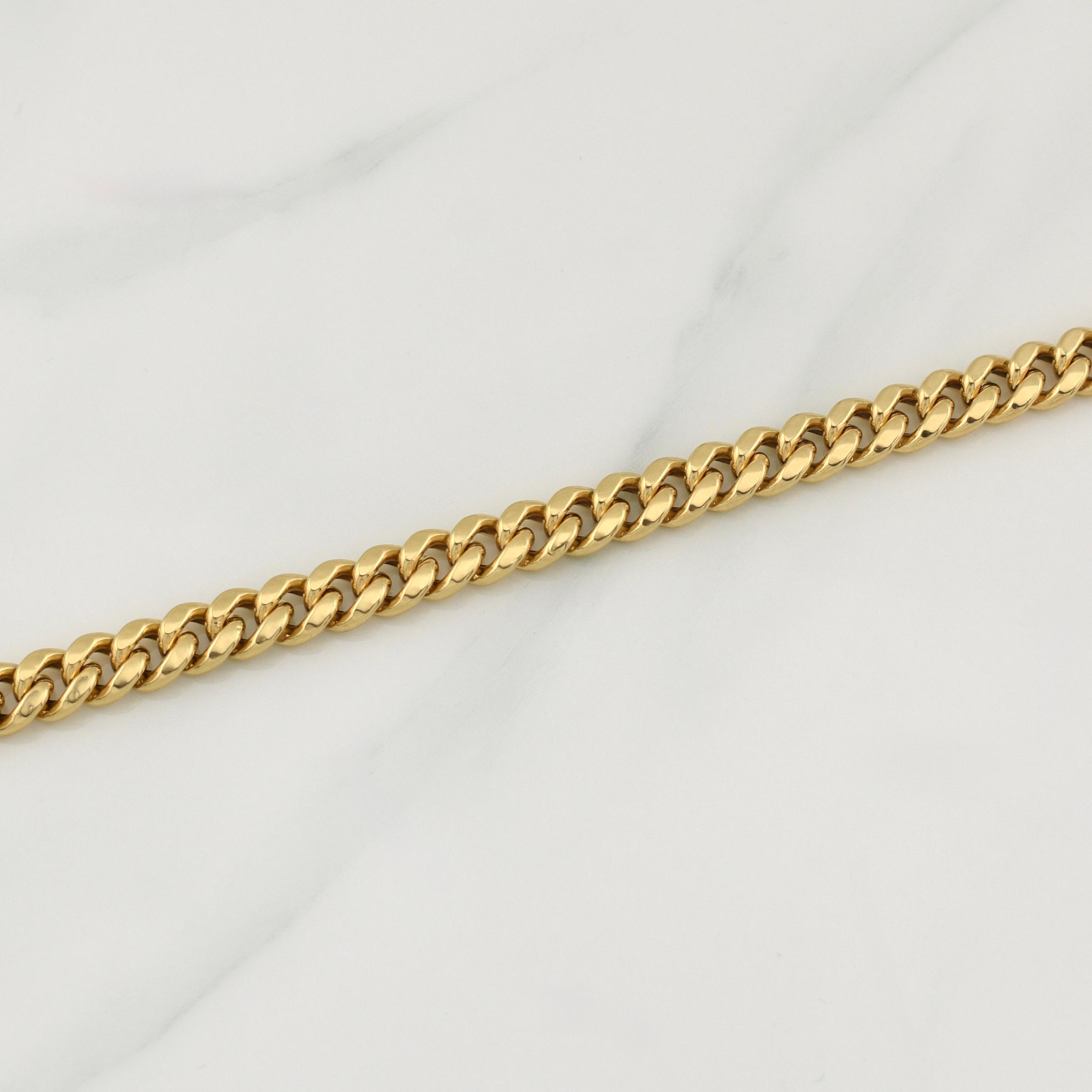 Cadena Cubana 14.8gr / 20 in / 6.7mm Oro Amarillo +3 18K !
