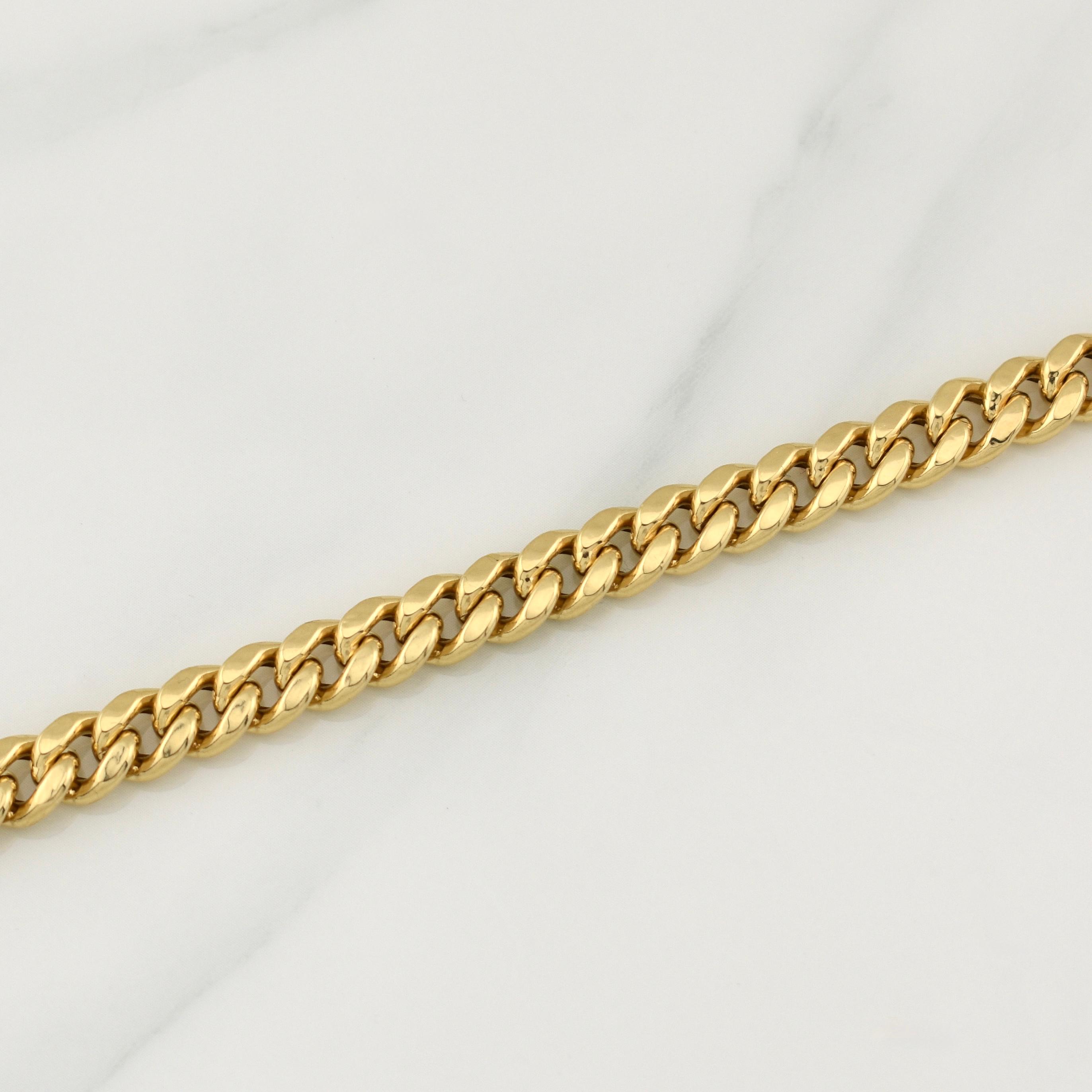 Cadena Cubana 16.9gr / 24 in / 6.7mm Oro Amarillo +3 18K !