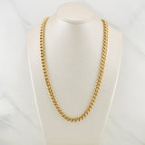 Cadena Cubana 16.9gr / 24 in / 6.7mm Oro Amarillo +3 18K !