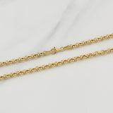 Cadena Roll-On 13.4gr / 24 in / 4.2mm Oro Amarillo +3 18K !