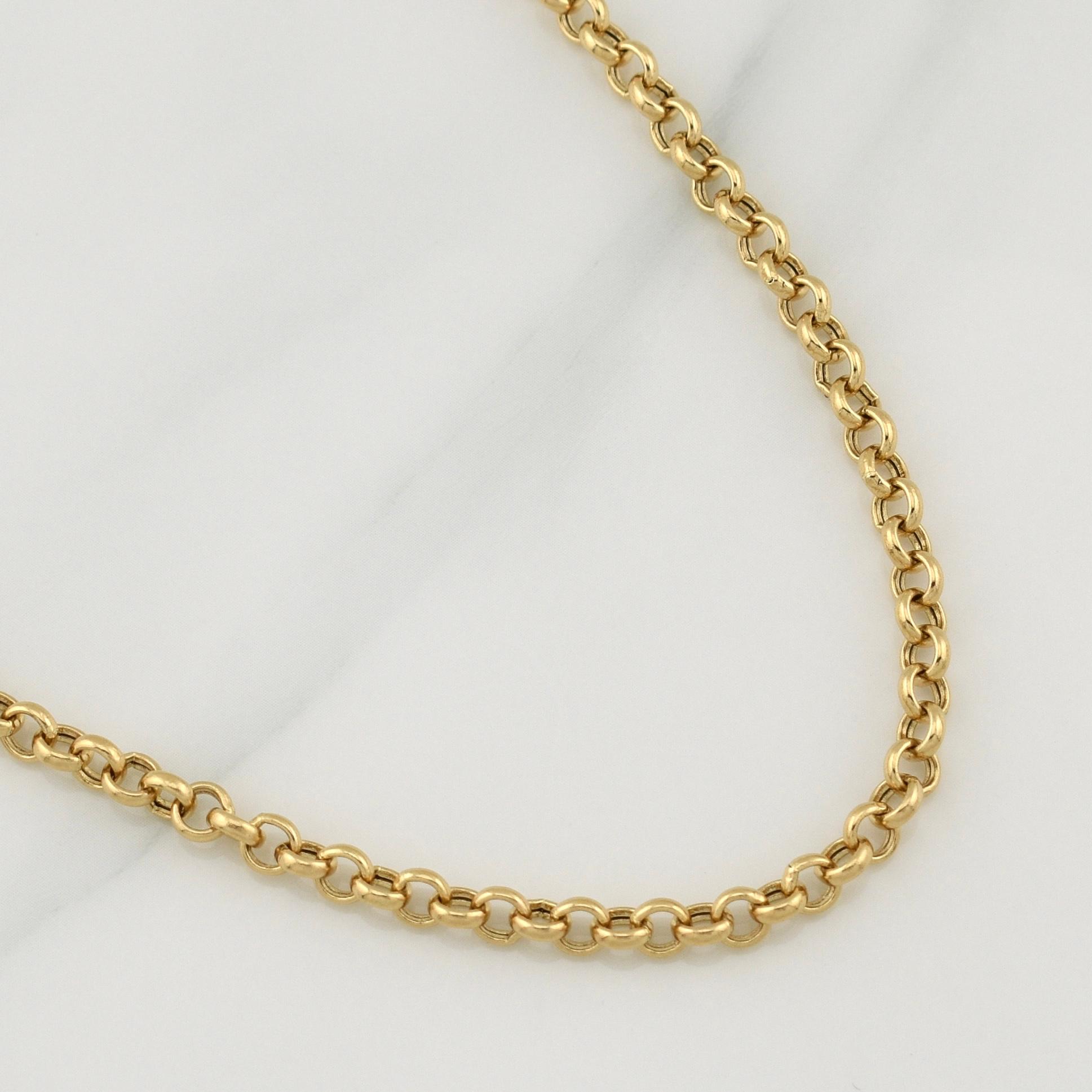 Cadena Roll-On 13.4gr / 24 in / 4.2mm Oro Amarillo +3 18K !