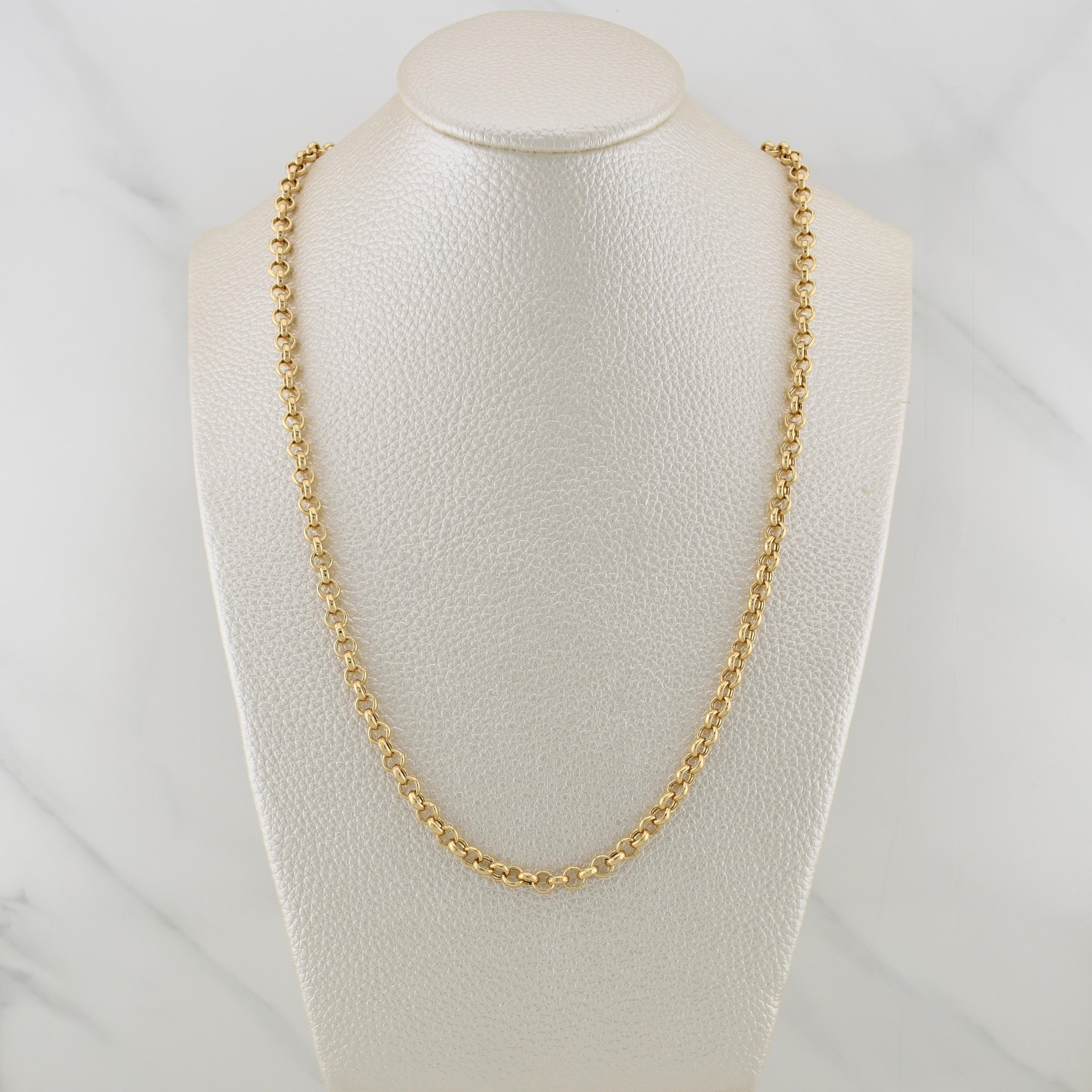 Cadena Roll-On 13.4gr / 24 in / 4.2mm Oro Amarillo +3 18K !