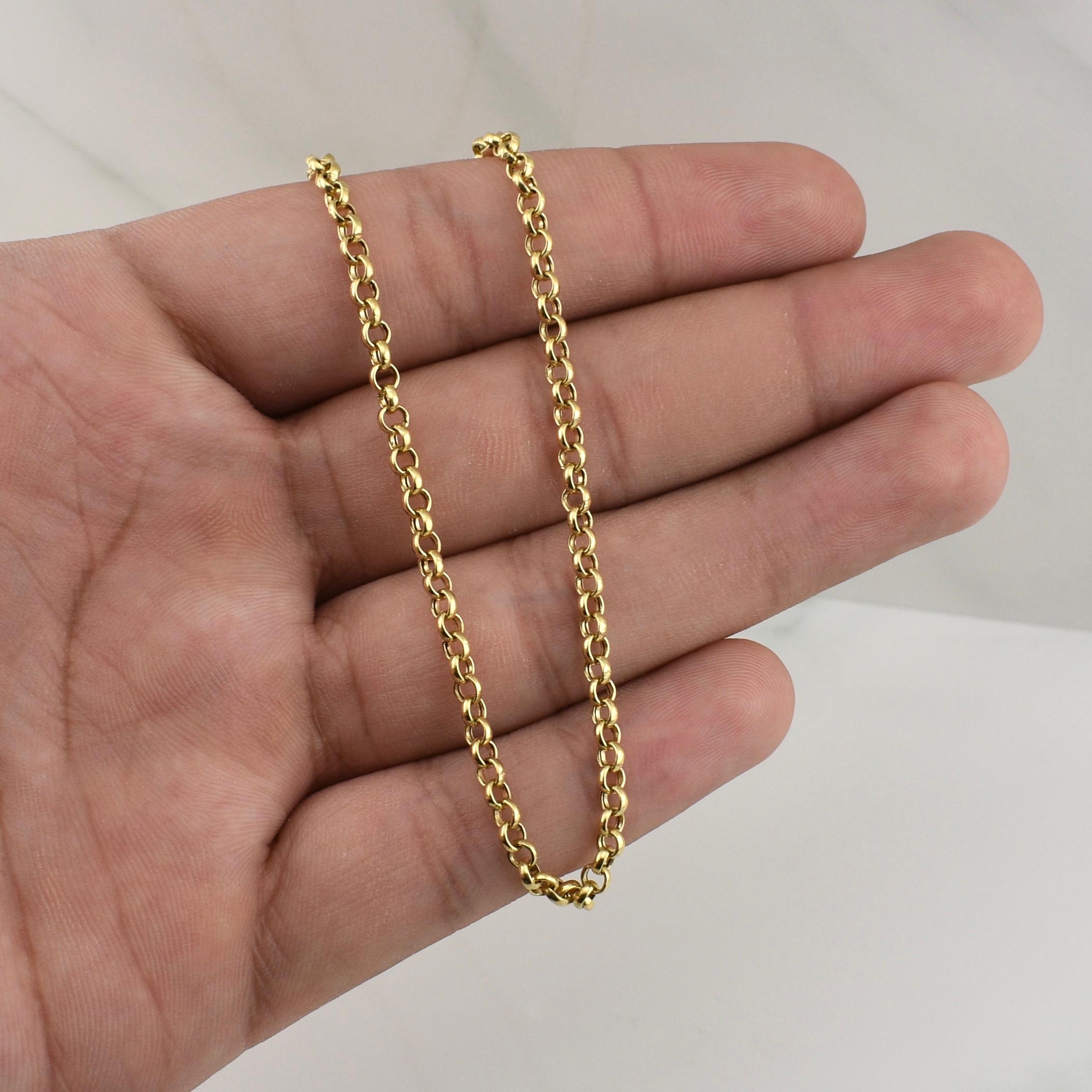 Cadena Roll-On 10gr / 28 1/4 in / 3.25mm Oro Amarillo +3 18K !