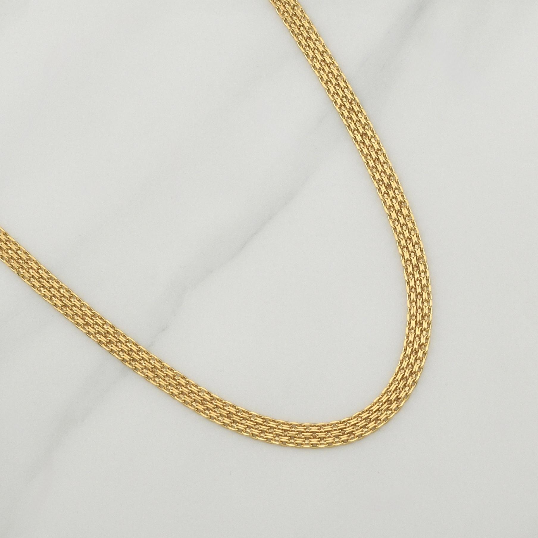 Cadena China 6.95gr / 19 3/4 in / 4.65mm Oro Amarillo +1 18K !