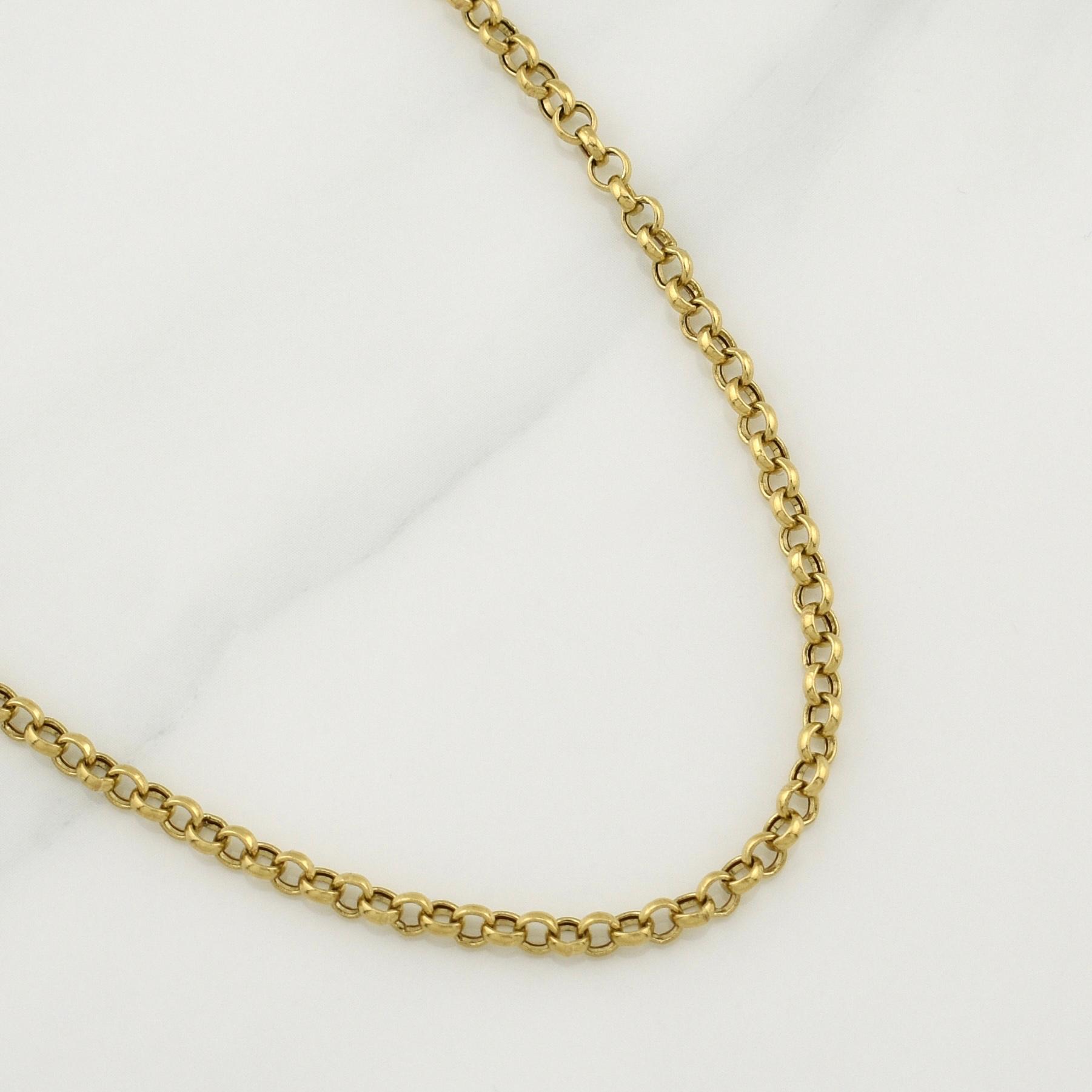 Cadena Roll-On 10gr / 28 1/4 in / 3.25mm Oro Amarillo +3 18K !