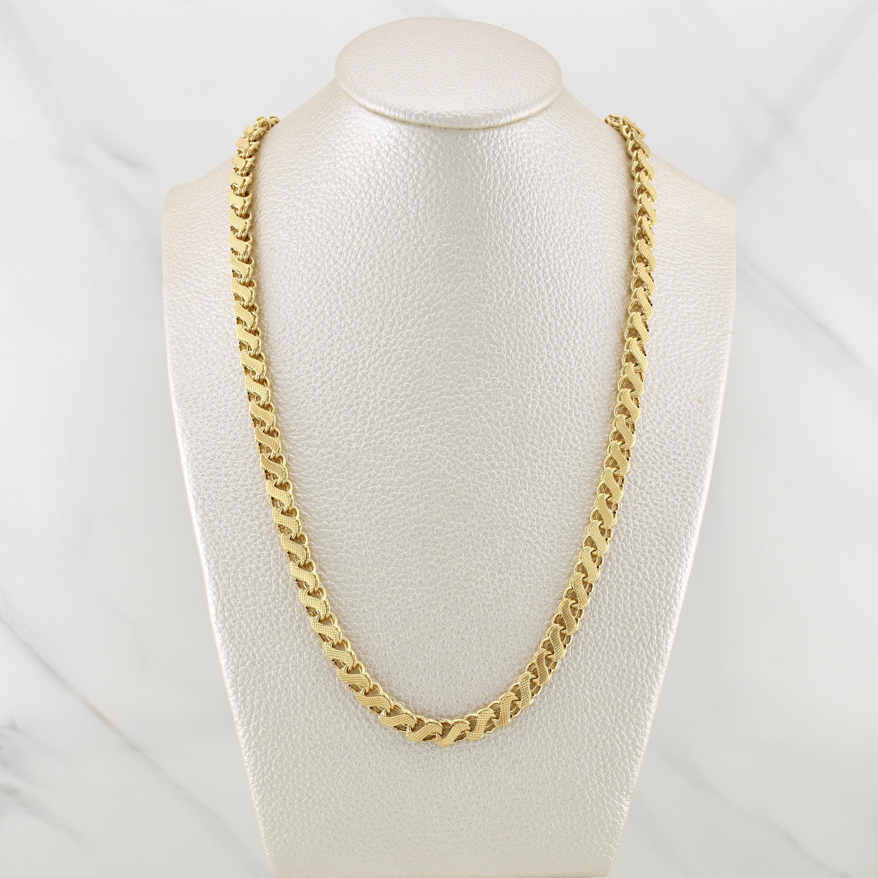 Cadena Garibaldi Doble Faz 34.55gr / 24 in / 6.1mm Oro Amarillo +3 18K !