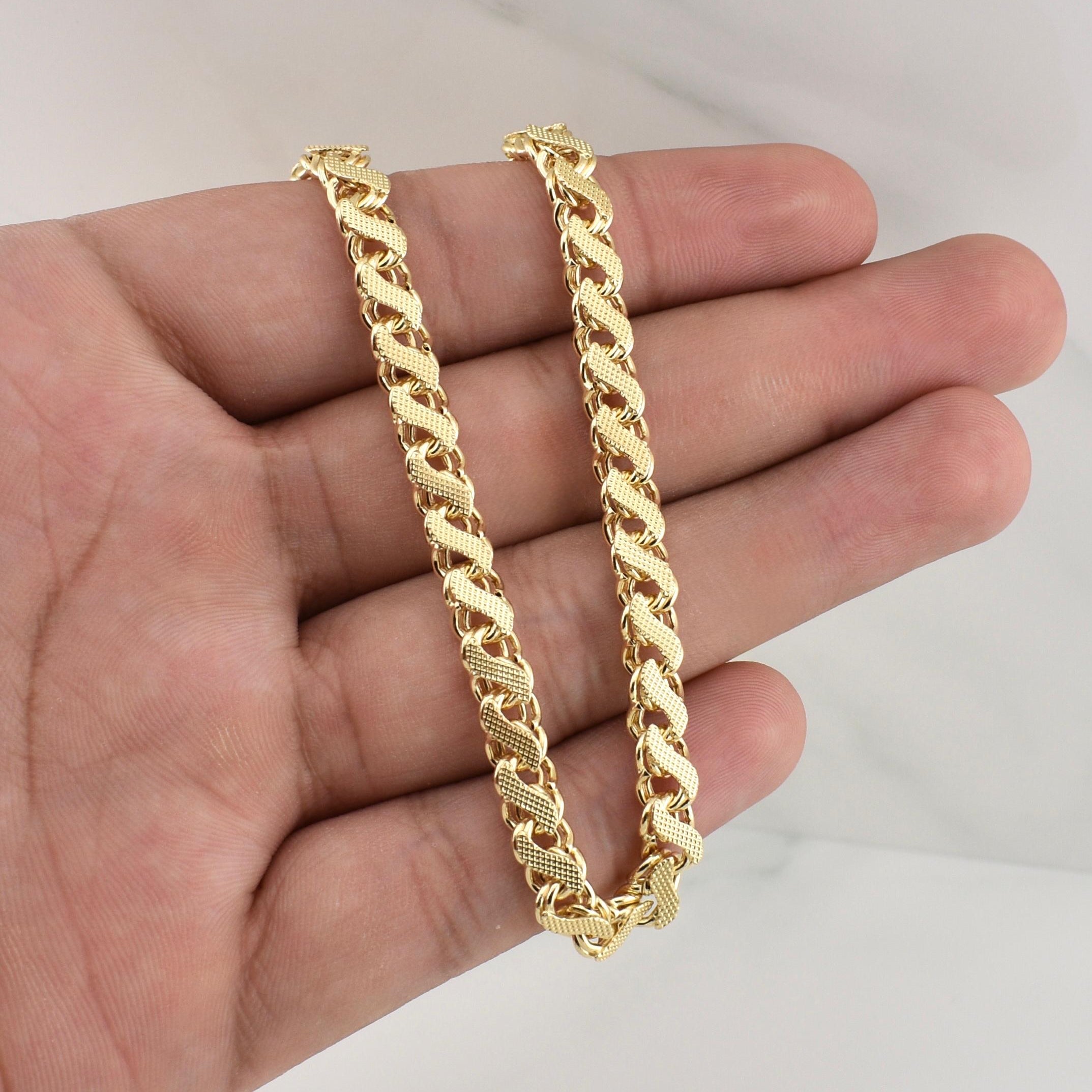 Cadena Garibaldi Doble Faz 34.55gr / 24 in / 6.1mm Oro Amarillo +3 18K !