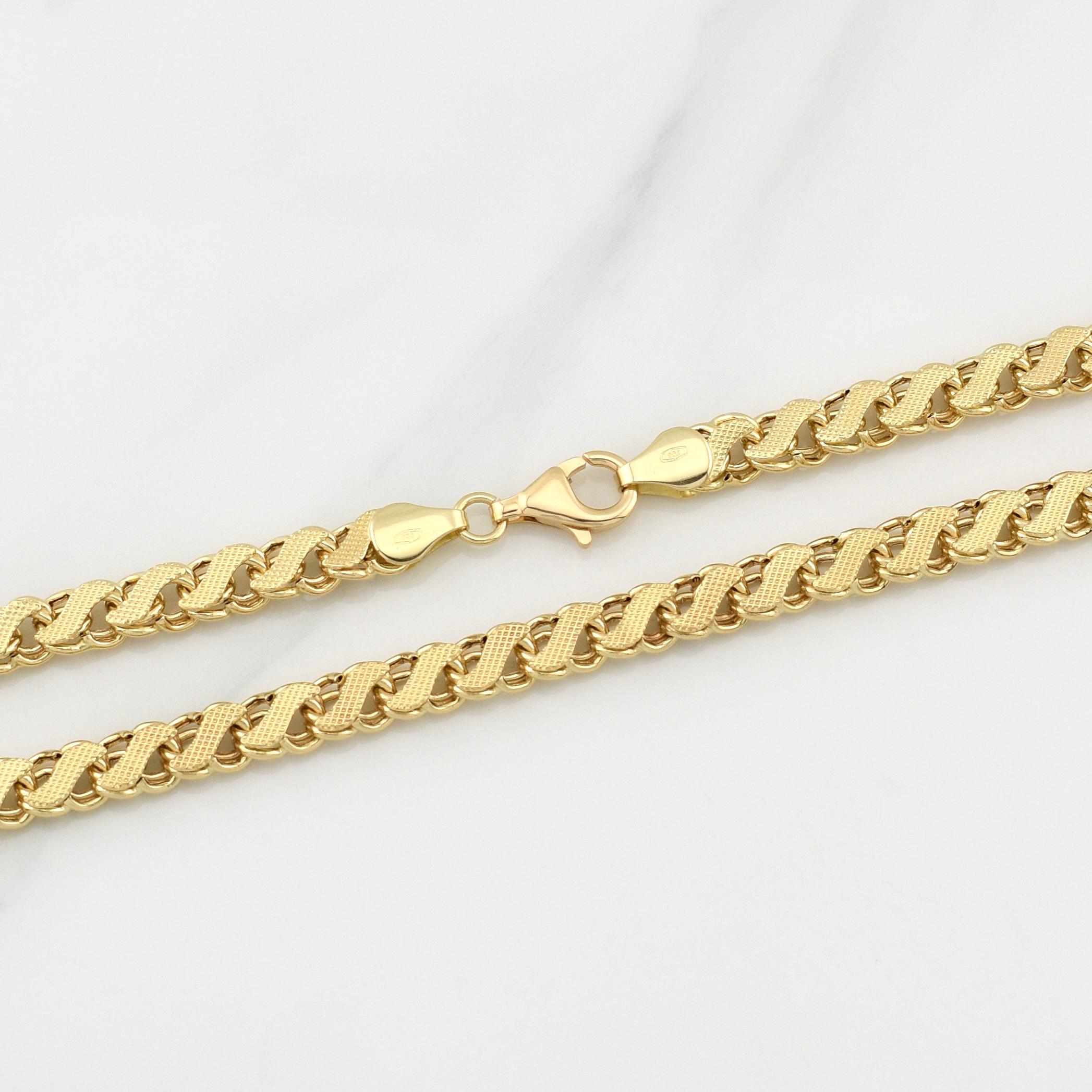 Cadena Garibaldi Doble Faz 34.55gr / 24 in / 6.1mm Oro Amarillo +3 18K !