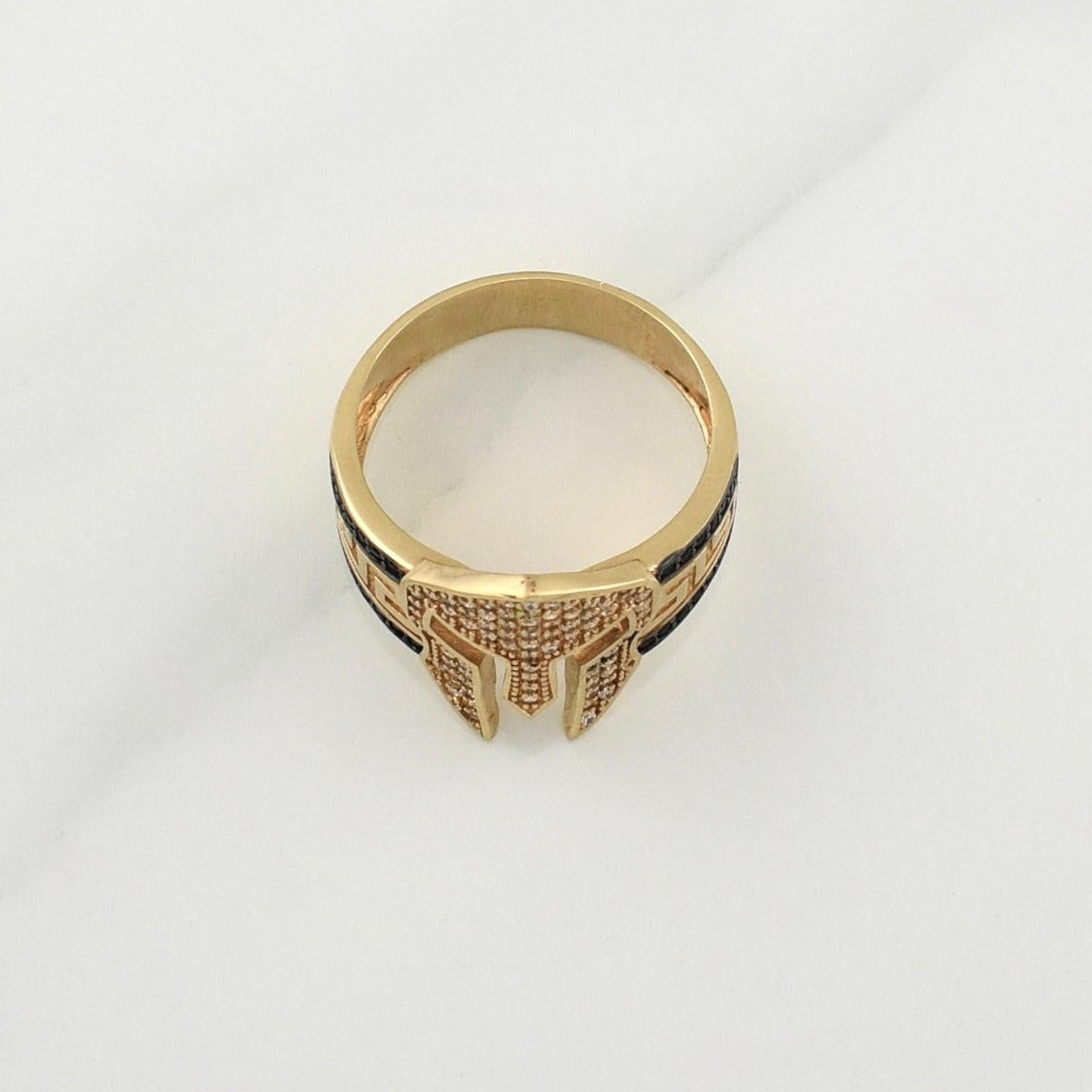 Anillo Casco Gladiador 8.95gr / T11 3/4 / Oro Amarillo 18K !