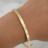 Screw Hoop Bracelet 4.7gr / 7 3/4 in / 3.9mm Yellow Gold +4 18K !