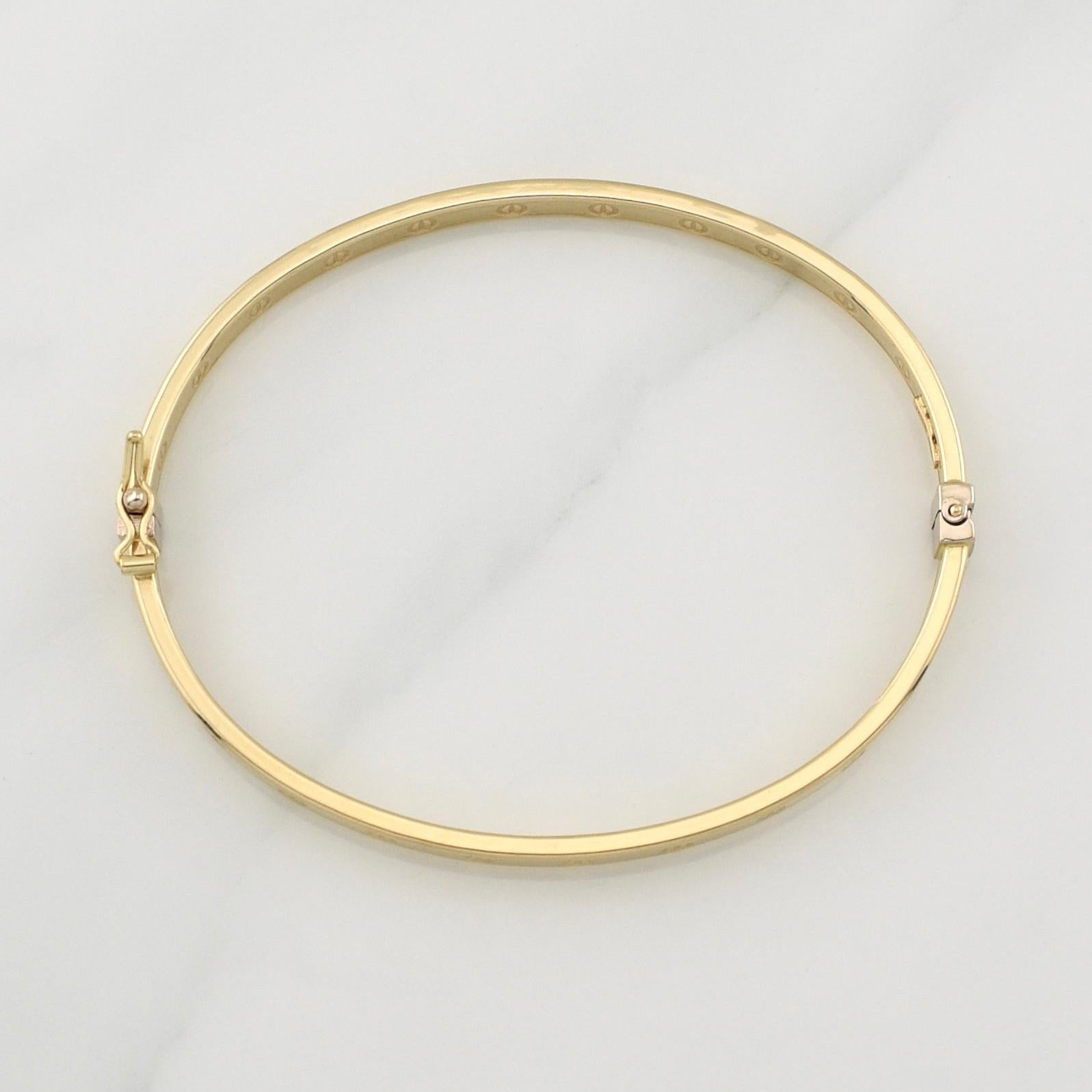 Screw Hoop Bracelet 4.7gr / 7 3/4 in / 3.9mm Yellow Gold +4 18K !