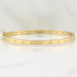 Screw Hoop Bracelet 4.6gr / 7 3/4 in / 3.9mm Yellow Gold +4 18K !