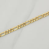 Figaro Bracelet 3.8gr / 7 3/4 in / 5.35mm Yellow Gold +1 18K !