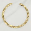 Figaro Bracelet 3.8gr / 7 3/4 in / 5.35mm Yellow Gold +1 18K !